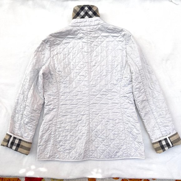 Auc BURBERRY LONDON  white nova check quilted jacket S - Picture 7 of 14